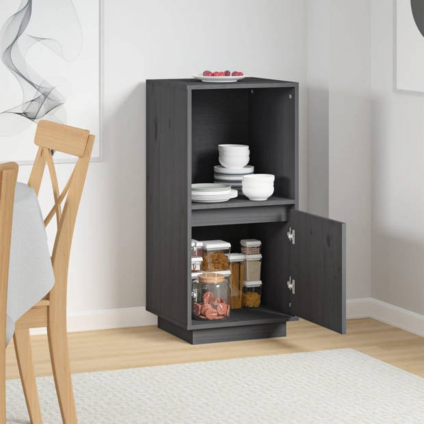 The Living Store Dressoir - Modern - Meubelen - 38 x 35 x 80 cm - Grijs