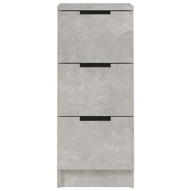 The Living Store Dressoir - Betongrijs - 30 x 30 x 70 cm - Opbergkast met 3 lades