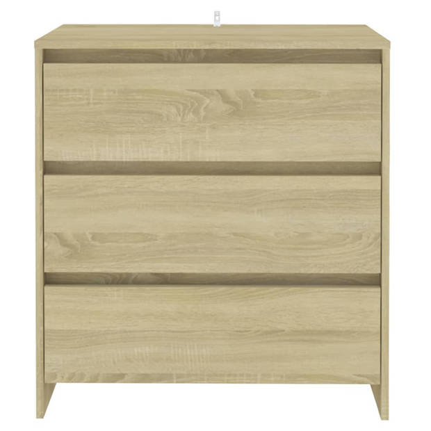 The Living Store Dressoir Bijzetkast - 70 x 41 x 75 cm - Sonoma Eiken - Inclusief Montage - Voldoende Opbergruimte