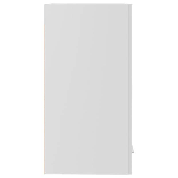 vidaXL Hangkast 29,5x31x60 cm bewerkt hout hoogglans wit