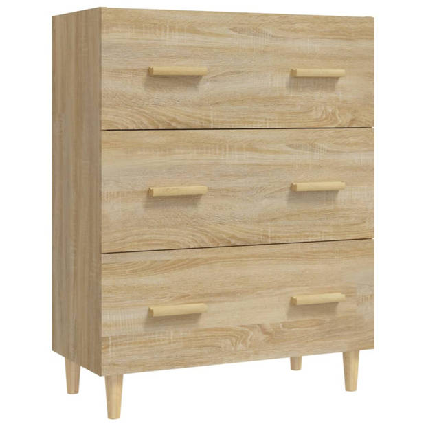 vidaXL Dressoir 70x34x90 cm bewerkt hout sonoma eikenkleurig