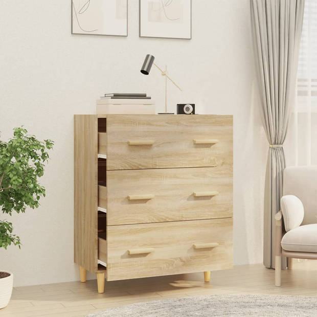 The Living Store Dressoir - Buffetkast - 70x34x90cm - Sonoma Eiken