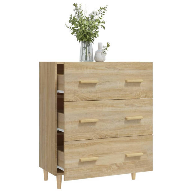 The Living Store Dressoir - Buffetkast - 70x34x90cm - Sonoma Eiken