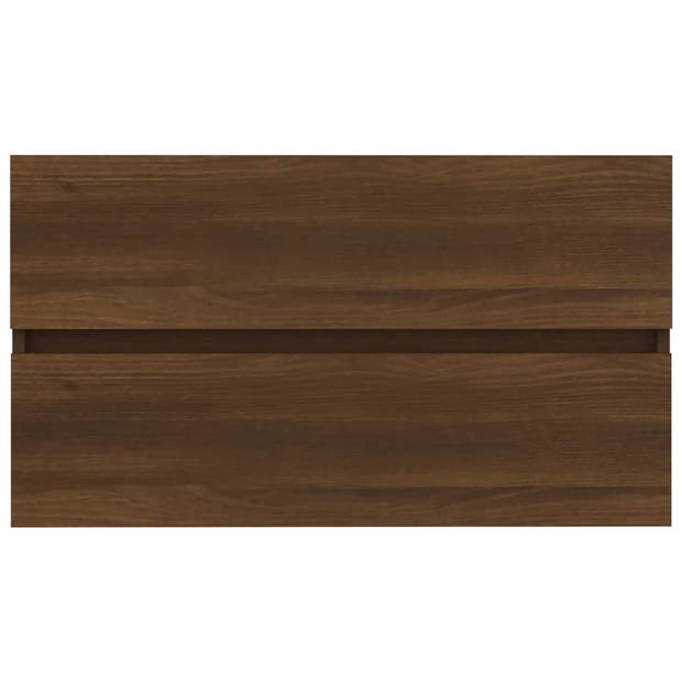 vidaXL Wastafelkast 80x38,5x45 cm bewerkt hout bruin eikenkleur