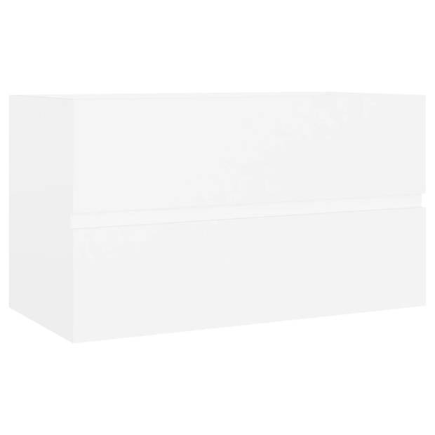 vidaXL Wastafelkast 80x38,5x45 cm bewerkt hout wit
