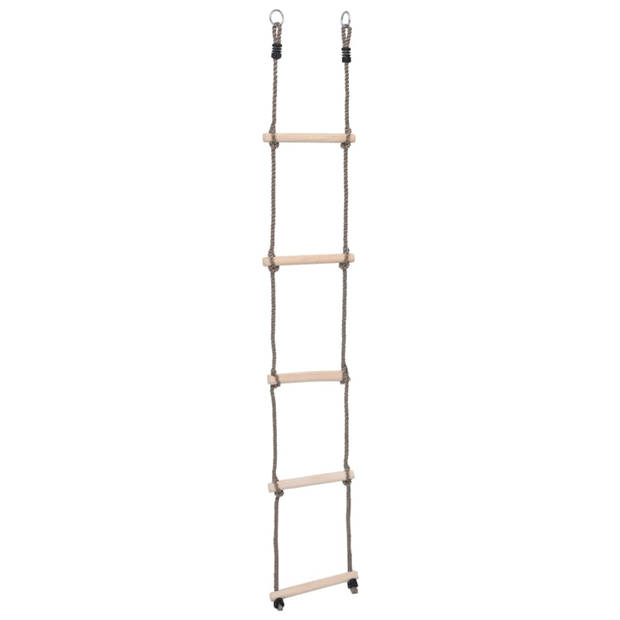 vidaXL Ladder met 5 sporten 210 cm massief grenenhout