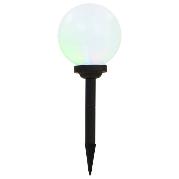 vidaXL LED-solarlampen rond 20 cm RGB 3 st