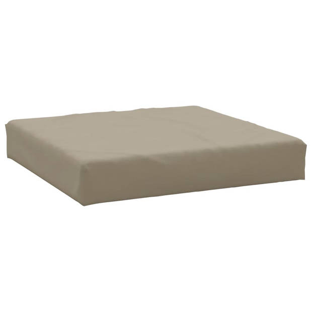 The Living Store Palletkussens - Oxford stof - 60x60x8 cm - 60x38x13 cm - Taupe