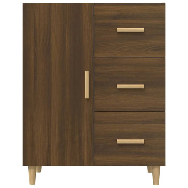 vidaXL Dressoir 69,5x34x90 cm bewerkt hout bruin eikenkleur