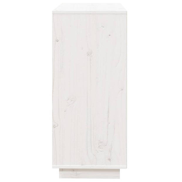 The Living Store Dressoir - Grenenhout - 74 x 35 x 80 cm - Wit