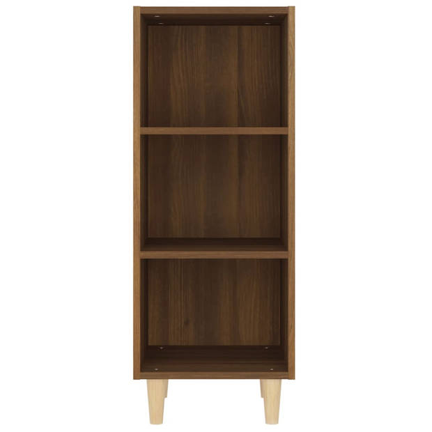 The Living Store Dressoir Bedoelde voor Kamer - 34.5 x 32.5 x 90 cm - Bruineiken