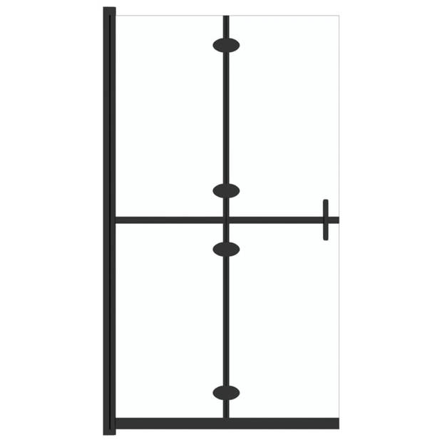 vidaXL Inloopdouchewand inklapbaar 110x190 cm ESG-glas transparant