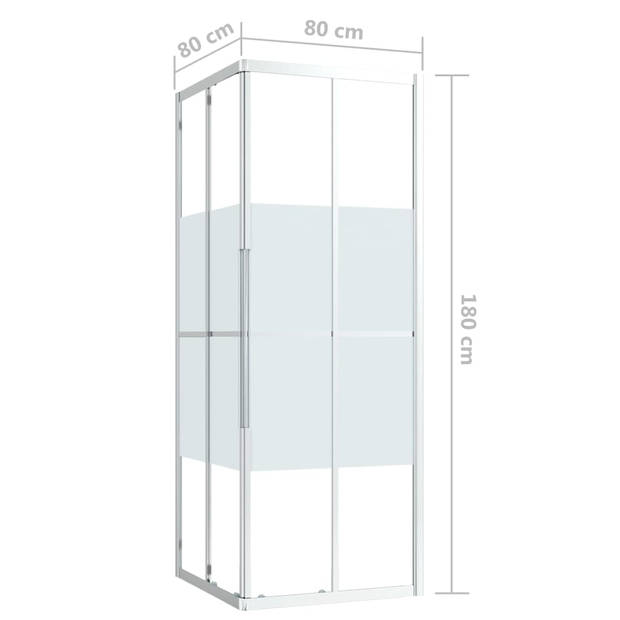 vidaXL Douchecabine 80x80x180 cm ESG