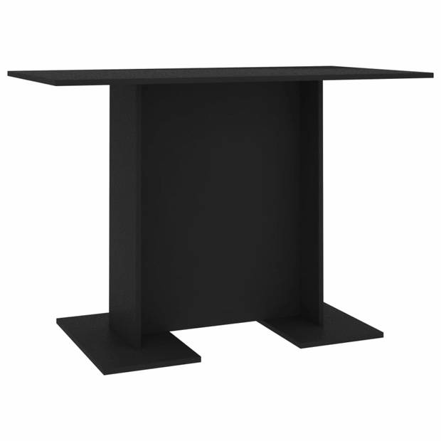 vidaXL Eettafel 110x60x75 cm bewerkt hout zwart