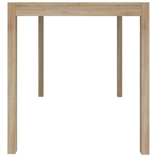 The Living Store Tuintafel Massief Acaciahout - 110 x 70 x 75 cm - Geborstelde afwerking