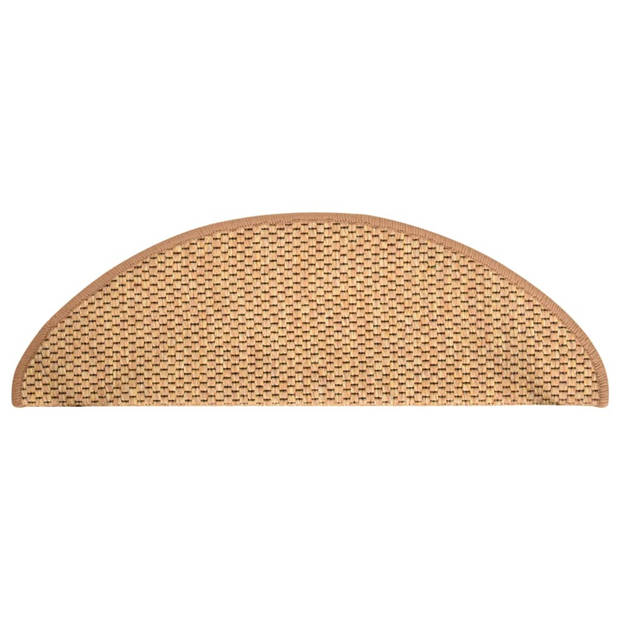 vidaXL Trapmatten zelfklevend 15 st sisal-look 65x21x4 cm oranje