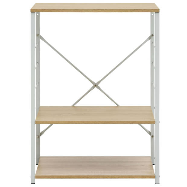 vidaXL Magnetronkast 60x39,6x79,5 cm bewerkt hout wit en eikenkleurig