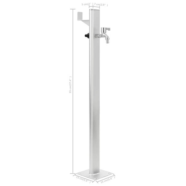 vidaXL Tuinwaterkolom 95 cm aluminium