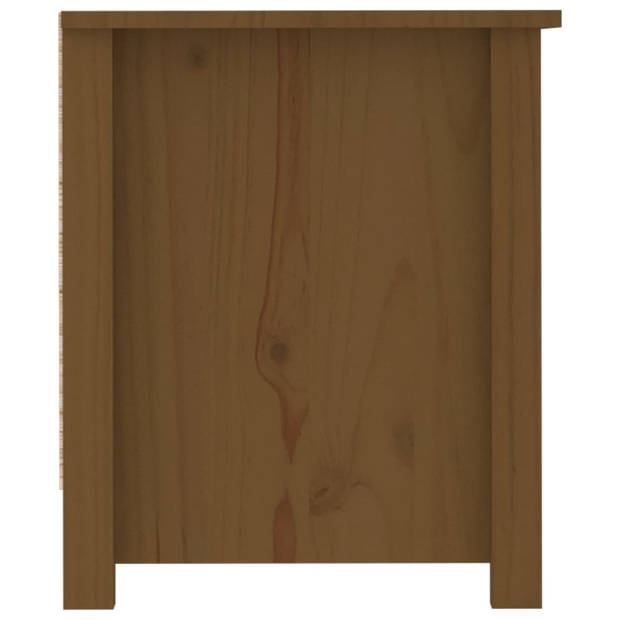 vidaXL Schoenenkast 110x38x45,5 cm massief grenenhout honingbruin