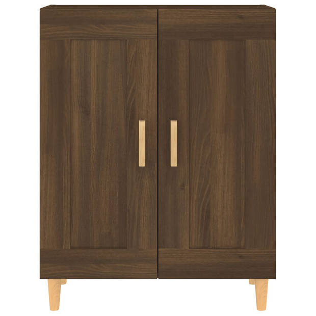 The Living Store Dressoir - Bruineiken - 69.5 x 34 x 90 cm - Stevig houtmateriaal