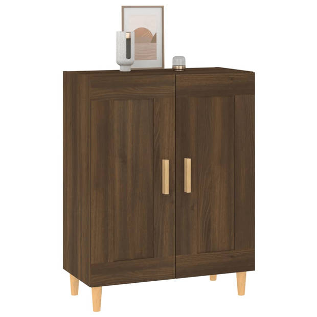 The Living Store Dressoir - Bruineiken - 69.5 x 34 x 90 cm - Stevig houtmateriaal