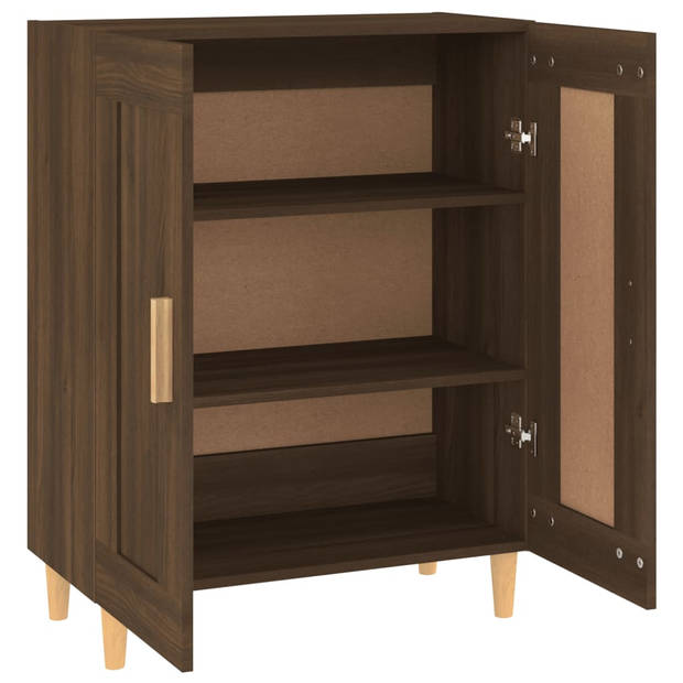 The Living Store Dressoir - Bruineiken - 69.5 x 34 x 90 cm - Stevig houtmateriaal