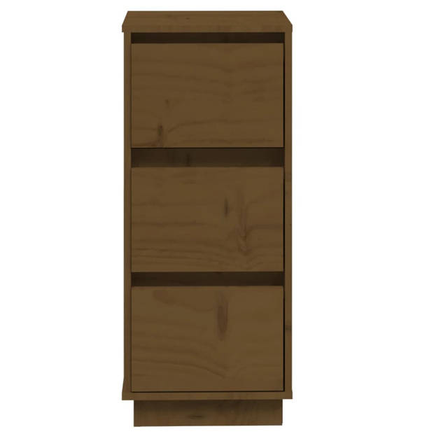 vidaXL Dressoir 32x34x75 cm massief grenenhout honingbruin