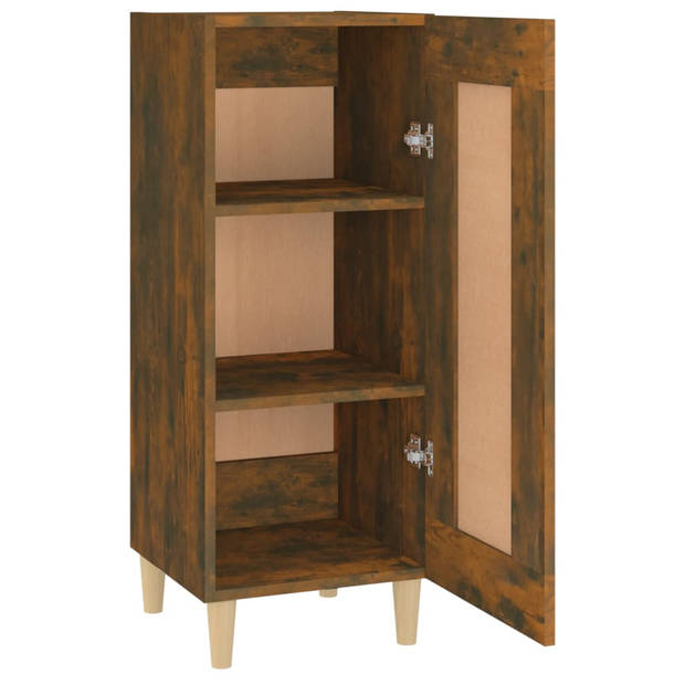 The Living Store Dressoir - gerookt eiken - 34.5 x 34 x 90 cm - Duurzaam bewerkt hout