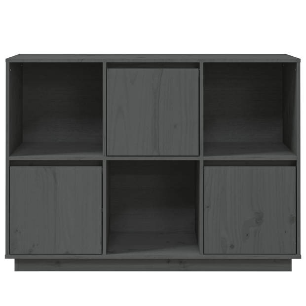 The Living Store Dressoir - Grenenhout - 110.5 x 35 x 80 cm - Grijs