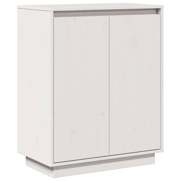 vidaXL Dressoir 60x34x75 cm massief grenenhout wit