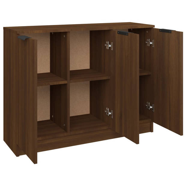 vidaXL Dressoir 90,5x30x70 cm bewerkt hout bruin eikenkleur