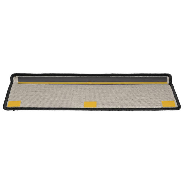 vidaXL Trapmatten 10 st 65x21x4 cm zwart