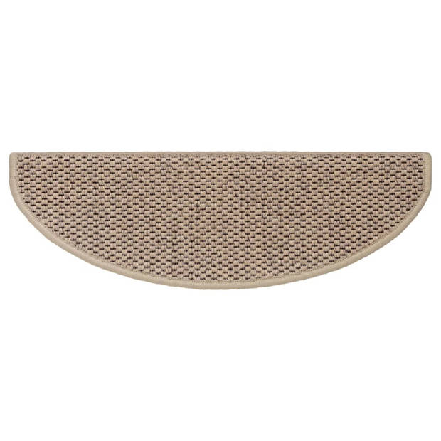 vidaXL Trapmatten zelfklevend 15 st sisal-look 65x21x4 cm zandkleurig