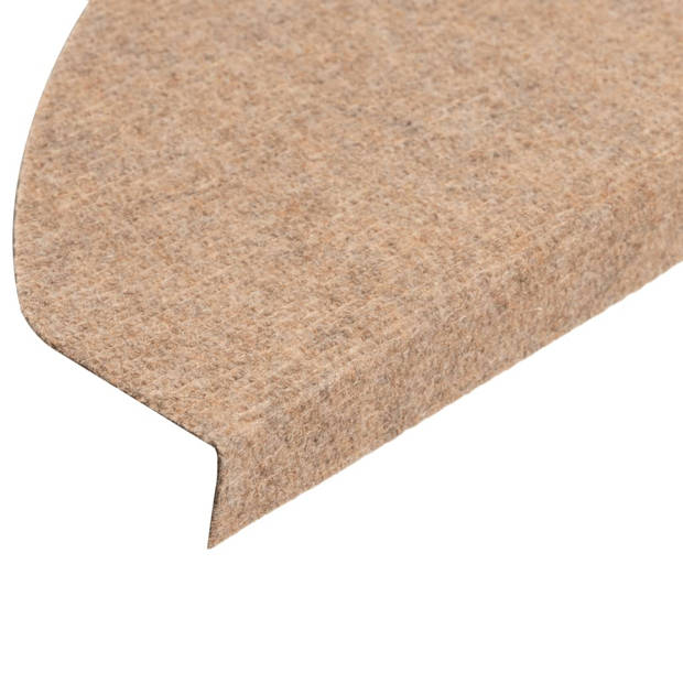 vidaXL Trapmatten zelfklevend 15 st 65x22,5x3,5 cm beige