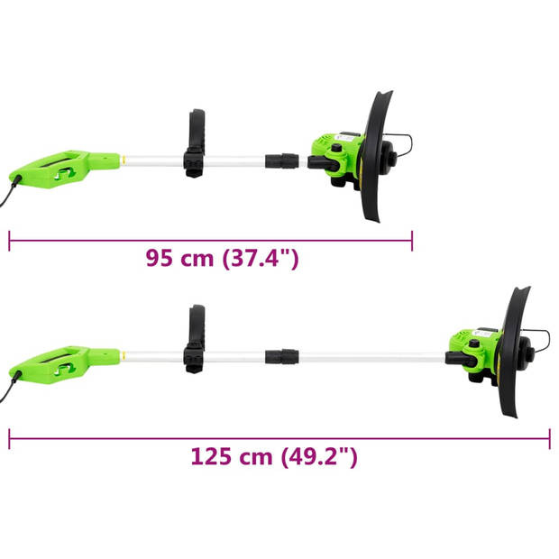 vidaXL Grastrimmer elektrisch telescopisch 29 cm 550 W