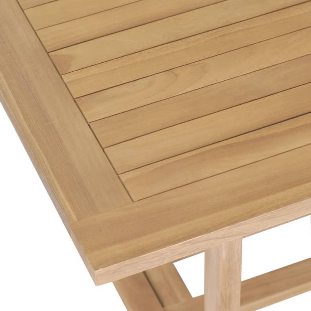 vidaXL Tuintafel verlengbaar 180-280x100x75 cm massief teakhout