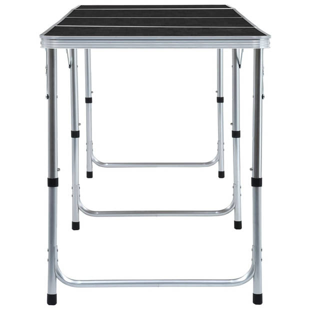 vidaXL Campingtafel inklapbaar 240x60 cm aluminium grijs