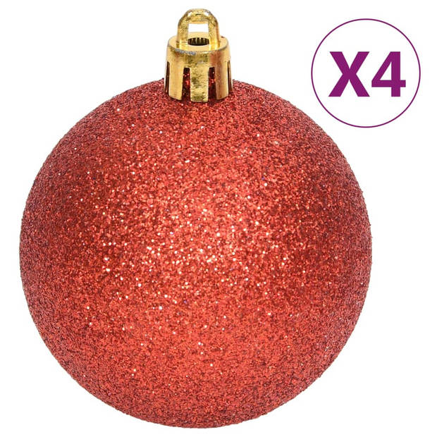 vidaXL 108-delige Kerstballenset rood en wit