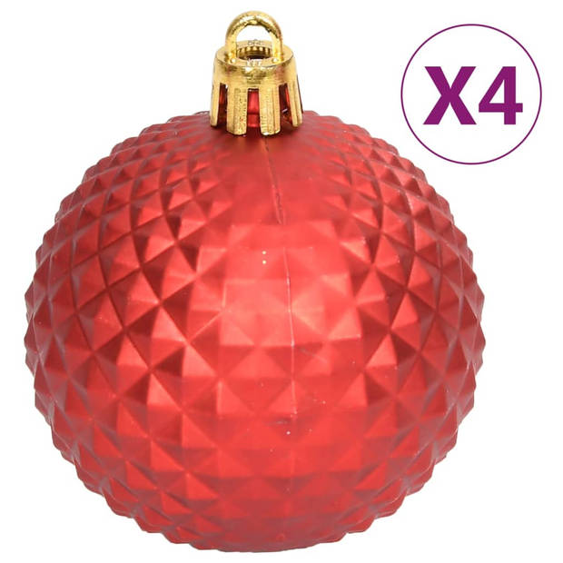 vidaXL 108-delige Kerstballenset rood en wit