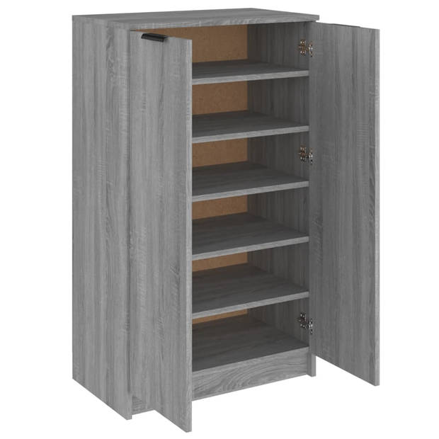 vidaXL Schoenenkast 59x35x100 cm bewerkt hout grijs sonoma eikenkleur