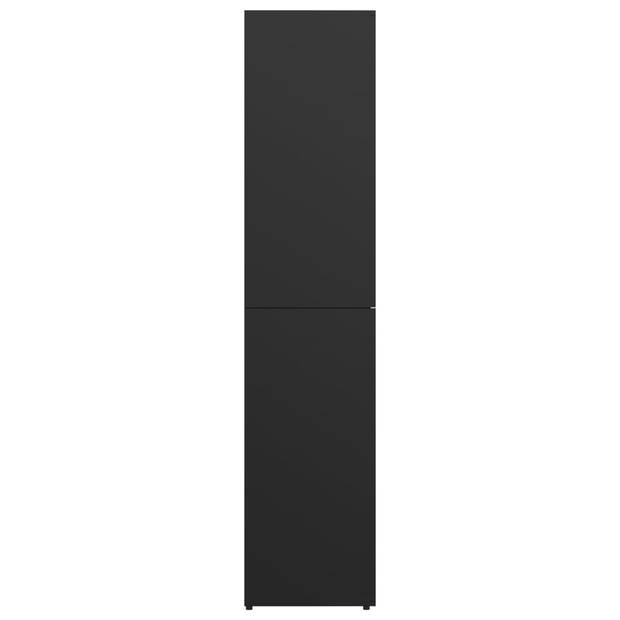 vidaXL Schoenenkast 80x39x178 cm bewerkt hout zwart