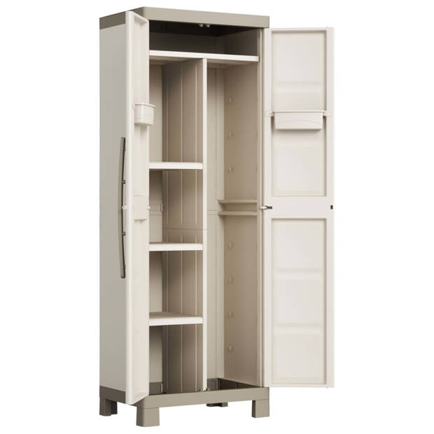 Keter Opbergkast Excellence 182 cm beige en taupe