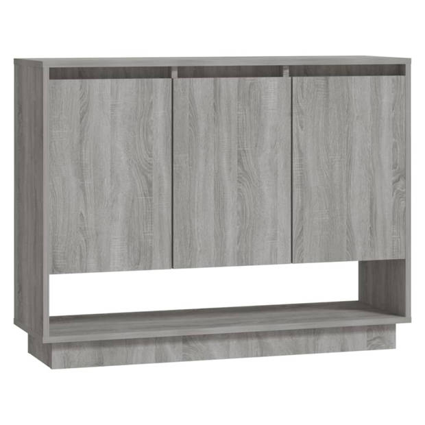 vidaXL Dressoir 97x31x75 cm bewerkt hout grijs sonoma eikenkleurig