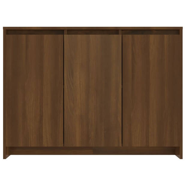 vidaXL Dressoir 102x33x75 cm bewerkt hout bruin eikenkleur