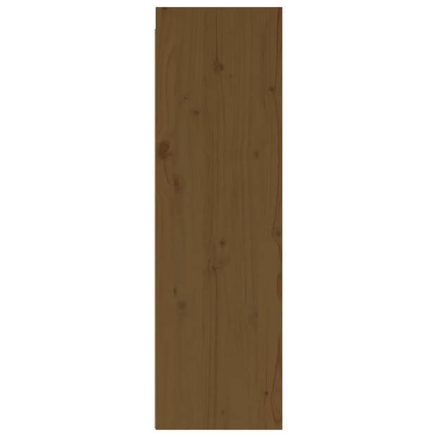 vidaXL Wandkast 30x30x100 cm massief grenenhout honingbruin