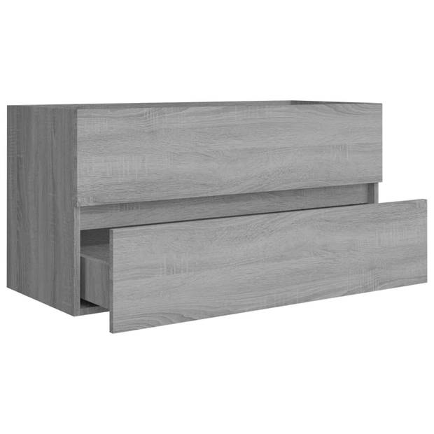 vidaXL Wastafelkast 90x38,5x45 cm bewerkt hout grijs sonoma eikenkleur