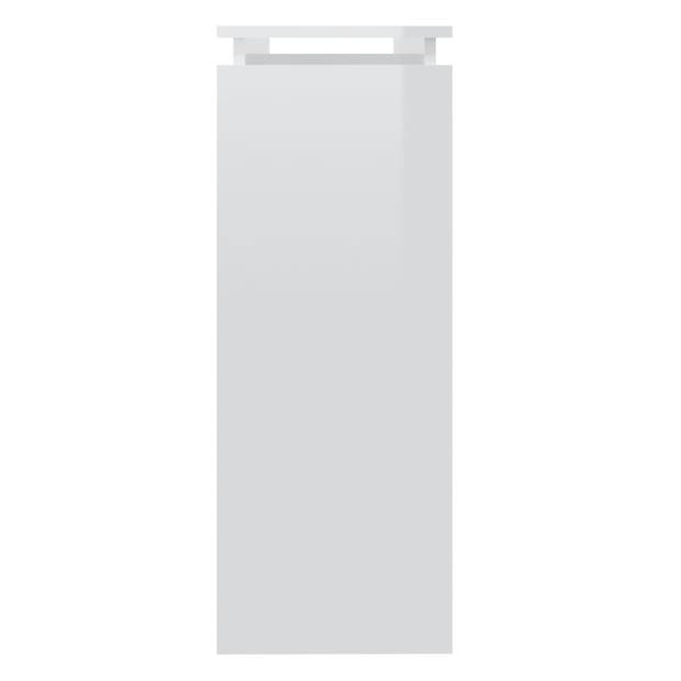 The Living Store Consoletafel - Hoogglans wit - 102 x 30 x 80 cm - Spaanplaat