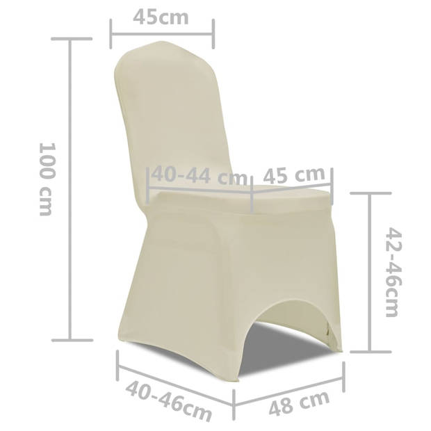 Hoes voor stoelen 50 stuks (creme)