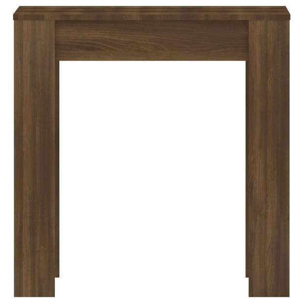 vidaXL Eettafel 140x74,5x76 cm bewerkt hout bruin eikenkleur