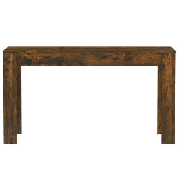 vidaXL Eettafel 140x74,5x76 cm bewerkt hout gerookt eikenkleurig